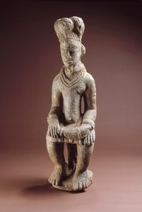 Figura sentada con espada, Esie, antes de 1850 de Nigerian